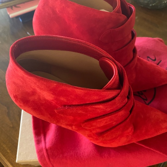 Christian louboutin Triniboot in Red Sued size 41 - Picture 4 of 7